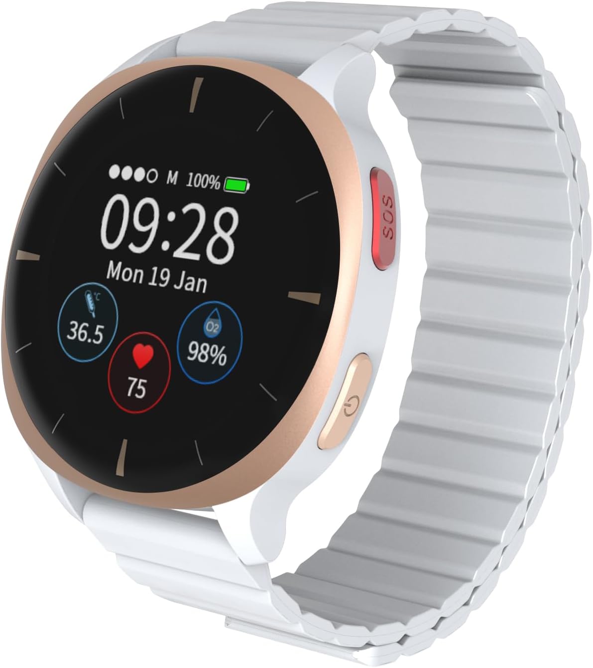Audar E2 Senior Smartwatch with Fall Detection & SOS