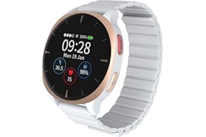Audar E2 Senior Smartwatch with Fall Detection & SOS, 24/7 Heart Rate, Blood Pressure, SpO₂ & Temperature Monitoring, IoT AI Wellbeing Reports/Health History, Cloud Dashboard, No Cell Phone/App Needed