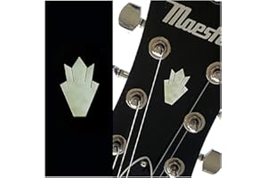INLAYSTICKERS JACAMOU H-109CC-WT-SET Closed Crown (WT) Inlay Stickers for Guitar Head, Set of 2