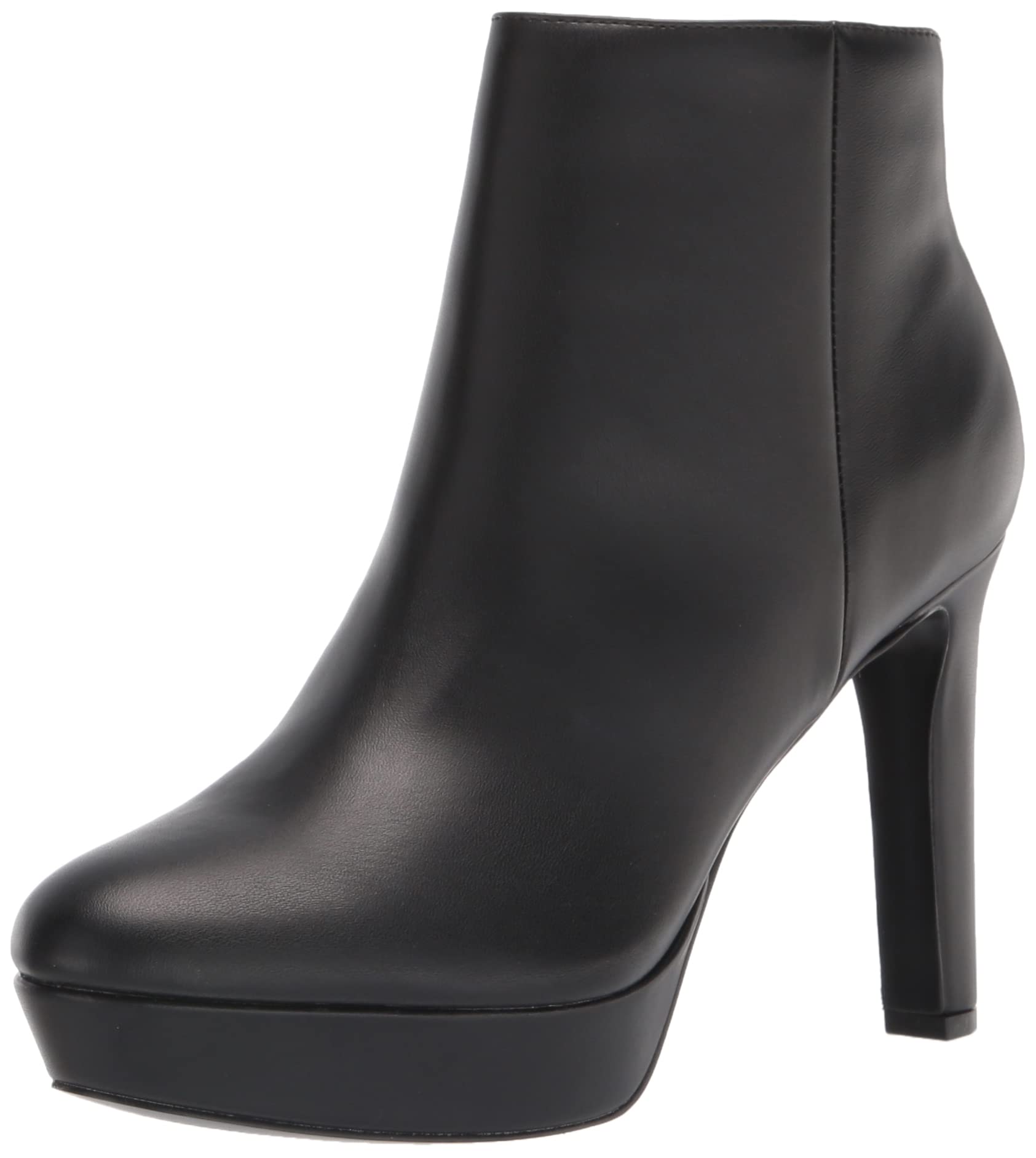 Nine West Women’s Glowup3 Ankle Boot, Black Leather, 10