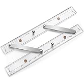 Saysurey 12 Inch Parallel Ruler Marine Navigation Tool with Scales,12 Inch