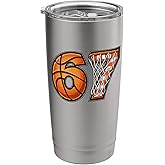 Basketball 67 Hoop Number Design Stainless Steel Insulated Tumbler