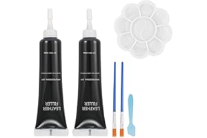 Kenbry Vinyl and Leather Repair Kit, Black Vinyl Repair kit for Car Interiors, Furniture, Couches,Shoes,Restore Leather Scratch, Tears & Burn Hole