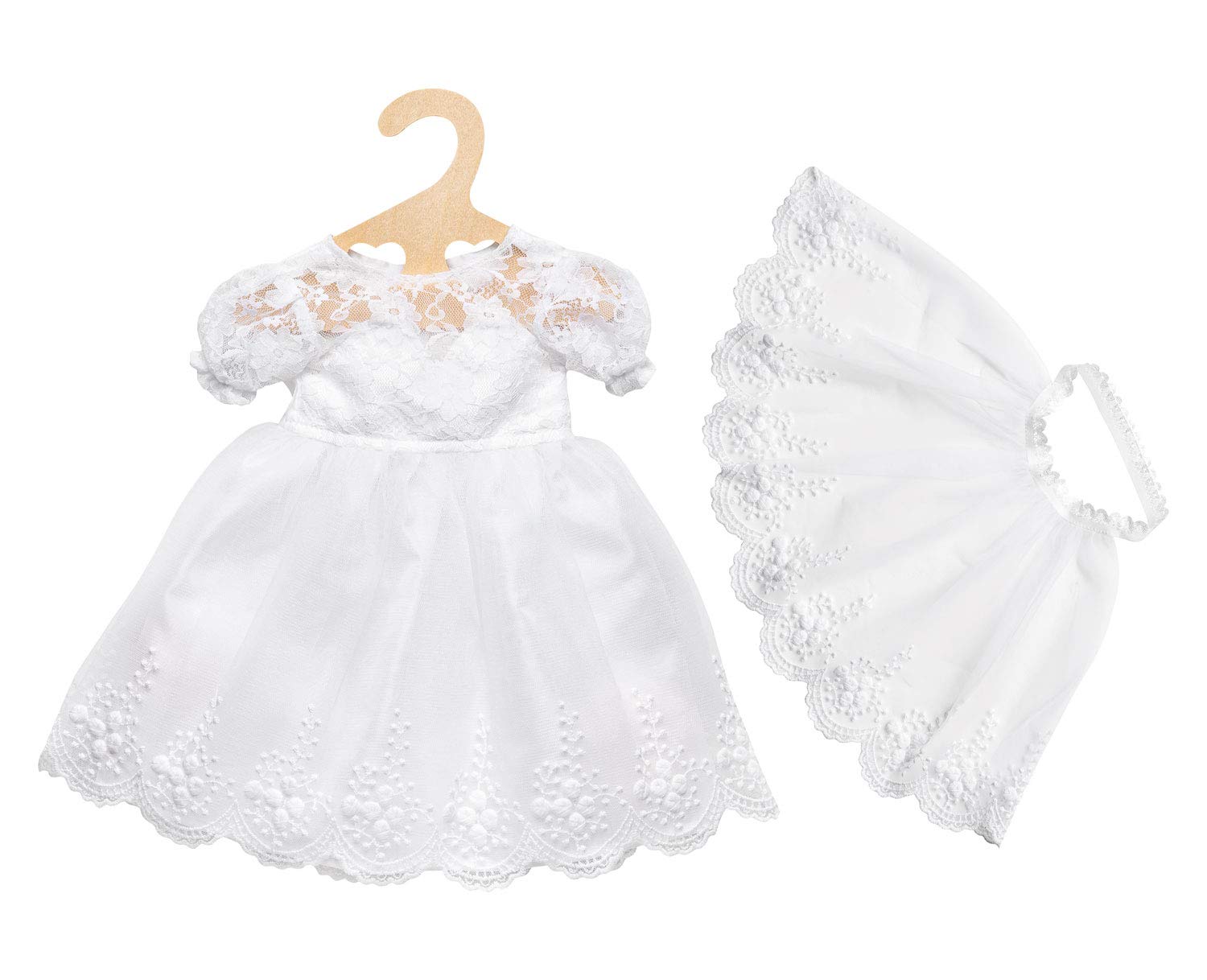 Heless Sissi Wedding Dress with Veil for Dolls, Size 35-45 cm, for a Rushing Doll Wedding