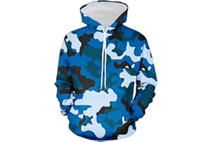 Muscularfit Camo Sweatshirt Hoodie for Men 2023 Fall Fashion Drawstring Casual Loose Long Sleeve Pullover Camouflage Shirts