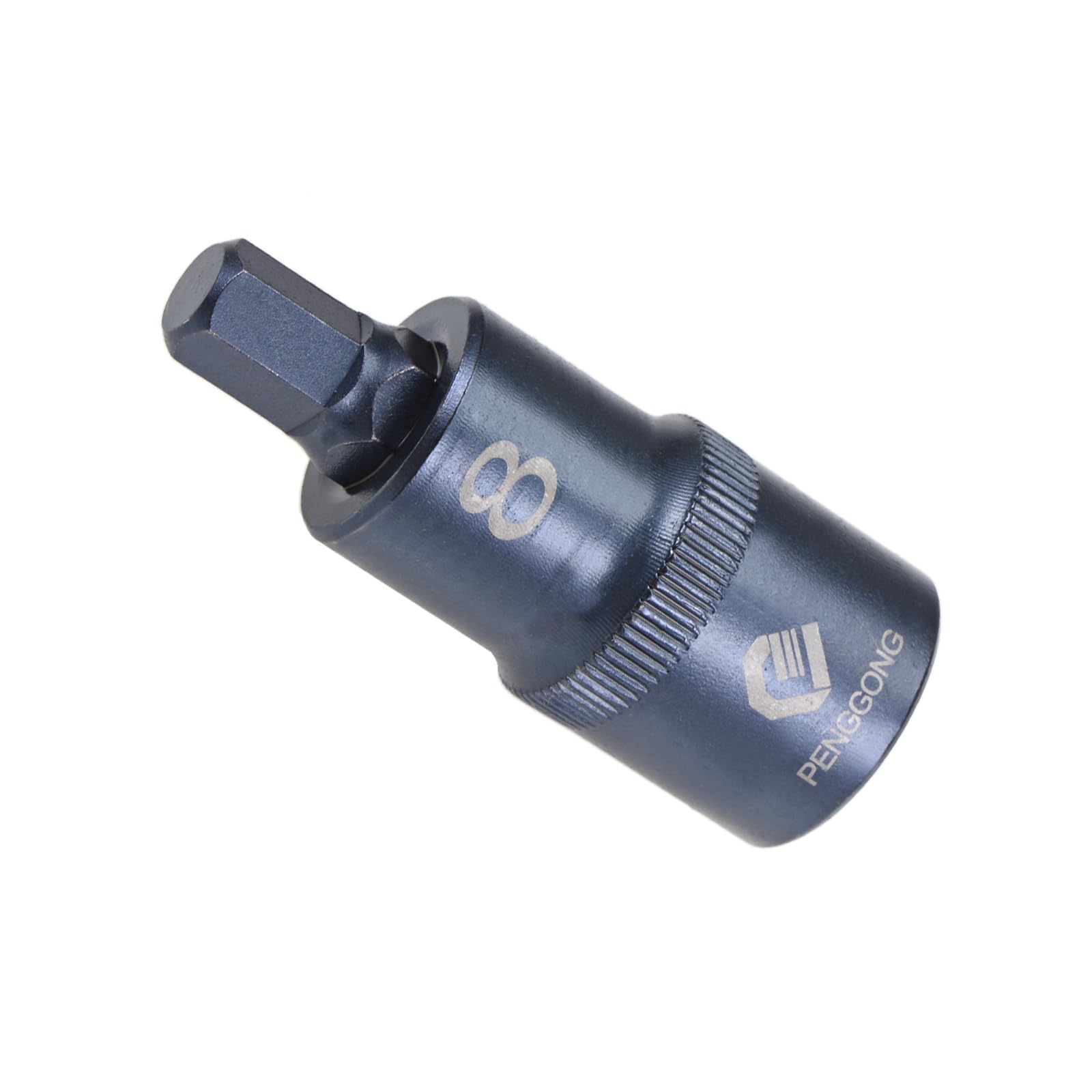 CoCud Hex Bit Socket, H8 Bit 1/2" Drive 2" Length, Star S2 Alloy Steel Cr-V Socket Blue - (Applications: for Fastener Application)