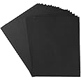 Wishop 20 Sheets Colored Thick Paper Cardstock Blank for DIY Crafts Cards Making, Halloween, Invitations, Scrapbook Supplies (Black, 8.5 x 11 inches)
