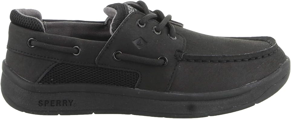 kids black boat shoes