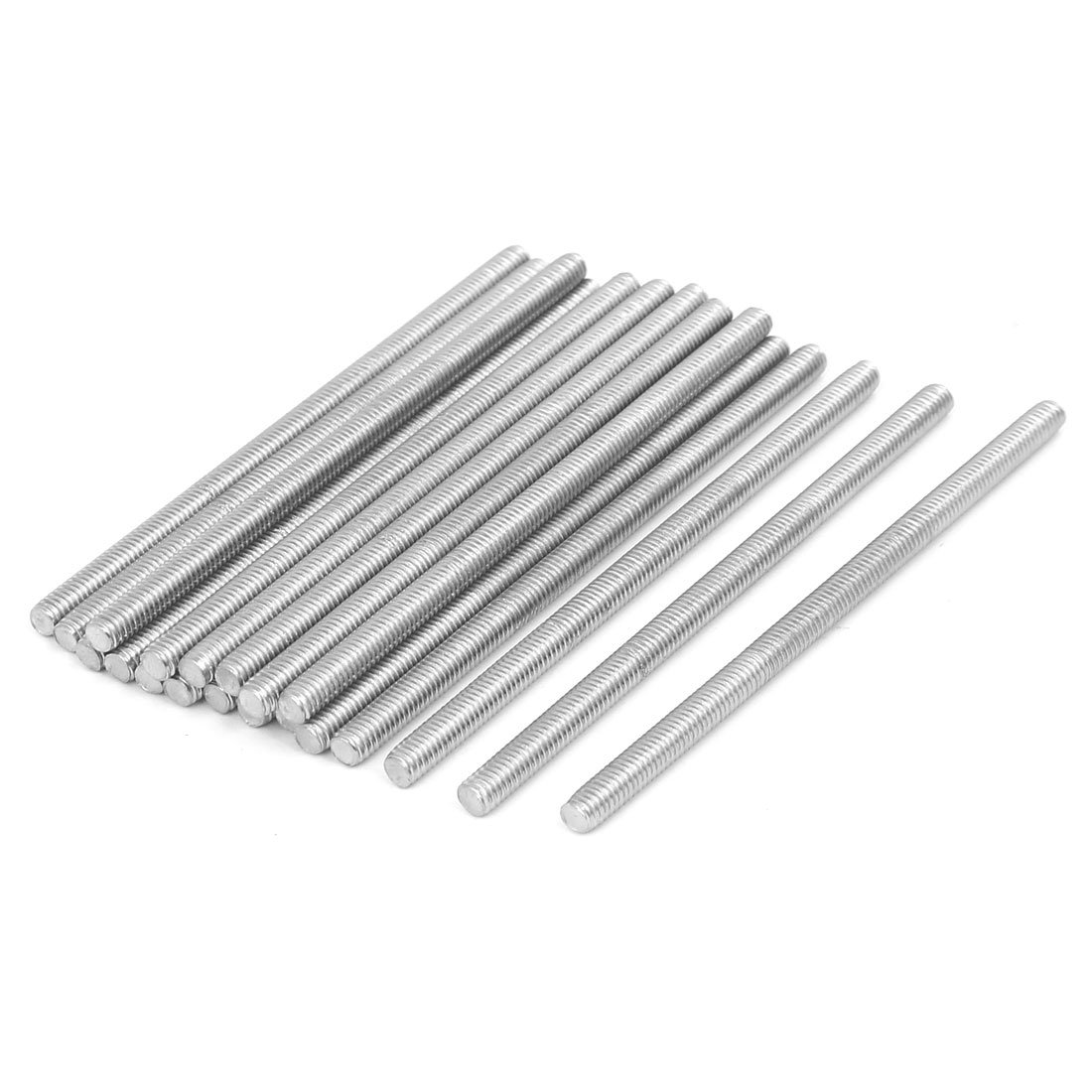 Sourcingmap M4 x 80mm 304 Stainless Steel Fully Threaded Rod Bar Studs Silver Tone 20 Pcs