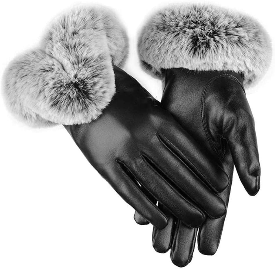 Meihet Leather Gloves For Women, Touchscreen Cold Weather Gloves Driving Gloves Winter Warm Gloves