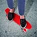 Enkeeo 22 Inch Plastic Cruiser Skateboard with Sturdy Deck 4 PU Casters for Kids, Youths and Adults, Red