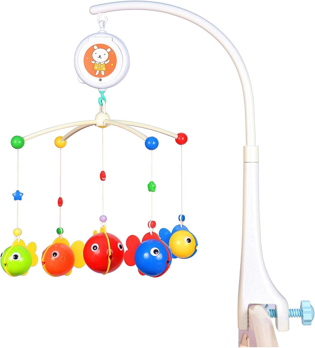 Meero London 6915 New Born Baby Cot's Mobile Musical Stroller's Activity Toy,Adjustable Arm to Fit All Cots