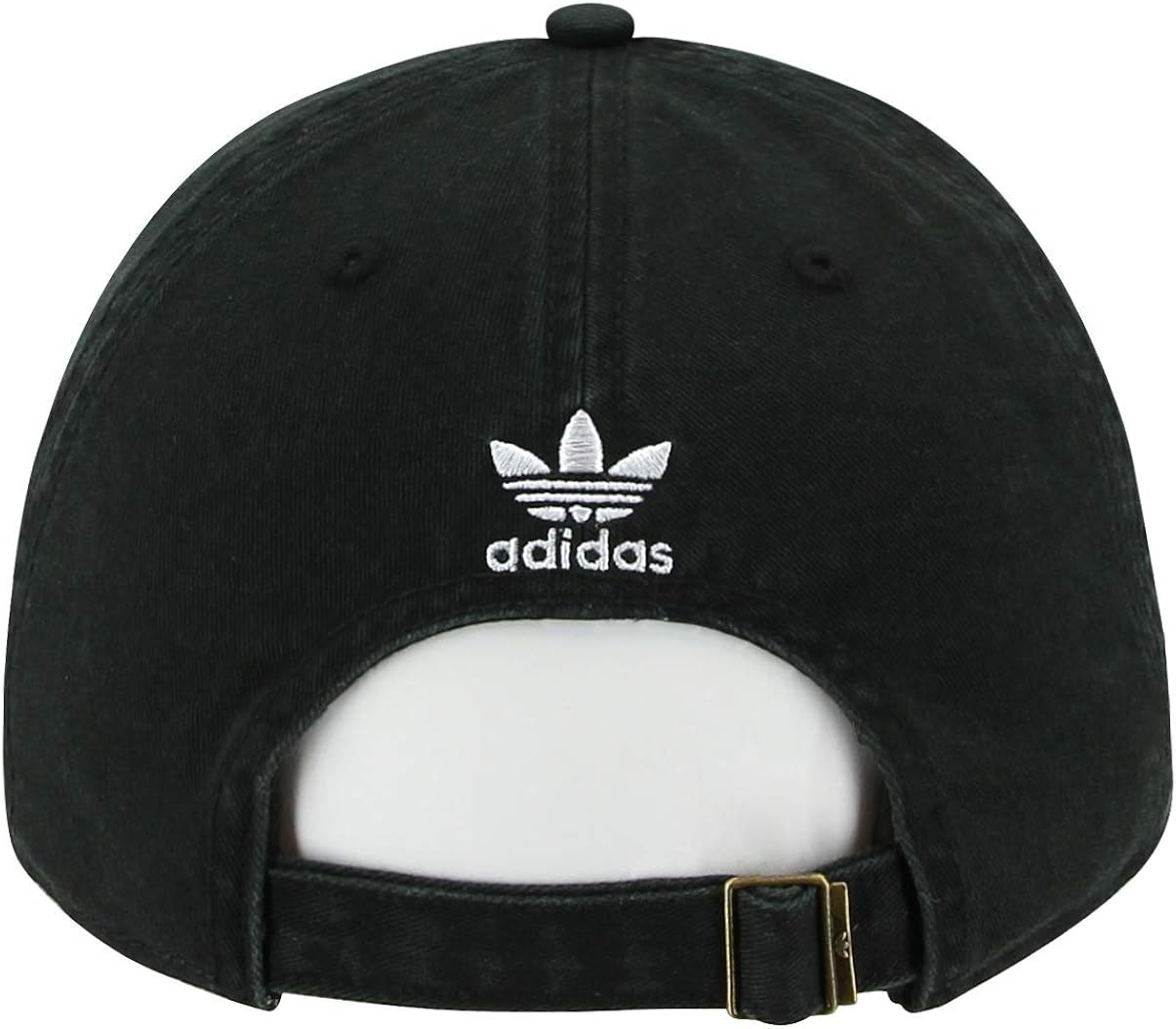 adidas Originals Men's Relaxed Strapback Cap, Black/White, ONE SIZE: Clothing