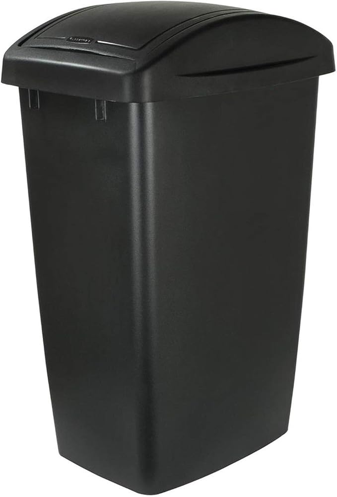 Plastic Waste Bin 12.5 Gallon Kitchen Wastebasket Garbage
