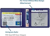 Wisdompro PU Leather Disabled Blue Badge Timer Holder Wallet Protector Blue view 5