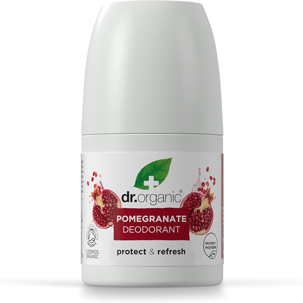 Dr Organic Pomegranate Deodorant Aluminium Free 50ml Natural Vegan COSMOS