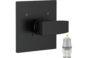 GUOLAIBA Replacement for Delta 13/14 Series Shower Handle Trim Kit with RP46074 Cartridge, Compatible with Delta R10000 Valve, Matte Black (Valve Not Included)