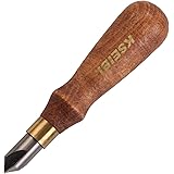 KSEIBI Precision Hand Countersink & debarring Tool with Beautiful Curly Beech-Wood Handle and Solid Brass ferrules Hand Reame