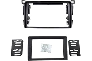 DKMUS 9 Inches + Double Din Radio Dash Trim Kit for Toyota RAV4 2001-2019 Stereo Installation Mount Bezel (2013-2019)