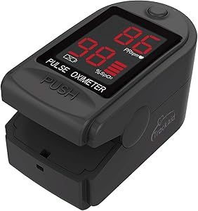 TrackAid Pulse Oximeter Portable Finger Oxygen Saturation and Pulse Rate Monitor
