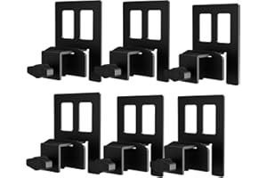 NHODIR 6PCS Non-Slip Mattress Grippers for Metal Bed Frames, Adjustable Anti-Slide Mattress Holder, Universal Fit Twin/Queen/King Size Beds, Black Heavy-Duty Gaskets, Easy Install