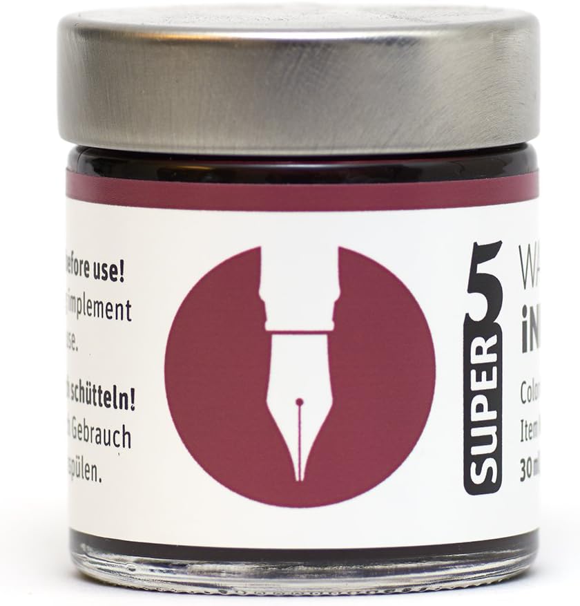 Super5 Pens & Inks Germany Ink, 30ml, Red