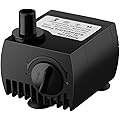 VicTsing 80 GPH (300L/H, 4W) Submersible Water Pump For Pond, Aquarium, Fish Tank Fountain Water Pump Hydroponics with 5.9ft (1.8M) Power Cord