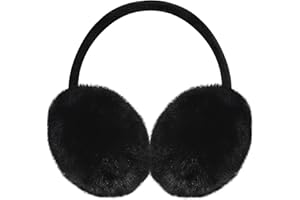 Lainlight Ear Muffs Winter Women Girls Adjustable Faux Fur Ear Warmers Comfy Cute Fuzzy Earmuffs