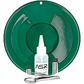 ASR Outdoor Gold Pan Gold Prospecting Beginners Kit, Collection Tools, 5 Piece Green