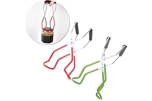 Convenient 2pcs Canning Jar Lifter Tongs - Stainless Steel Wide Mouth Feeding Bottle Clip with Grip Handle - Effortlessly Pro