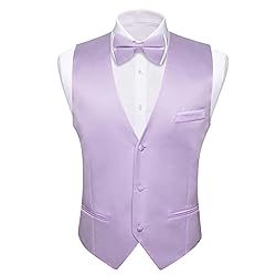 Barry.Wang Mens Light Purple Formal Suit Vest