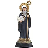 ICE ARMOR 5" H St Saint San Benito Abad Statue Holy Figurine Statue Sculpture Ornament Decor for Housewarming, Holidays, Christmas for Men/Women