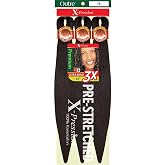 Outre X-Pression Braid Pre Stretched Braid 42" 3X (2 Pack, OFF BLACK 1B)