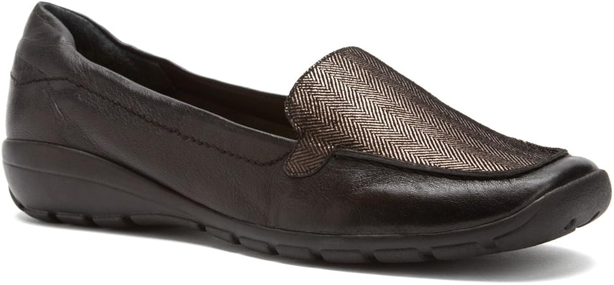 Easy Spirit Womens Abide 8 Black/Pewter Multi Leather