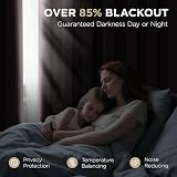 Joydeco Blackout Curtains 95 Inch 2 Panels Thermal Insulated Chocolate W52 x L95 view 3