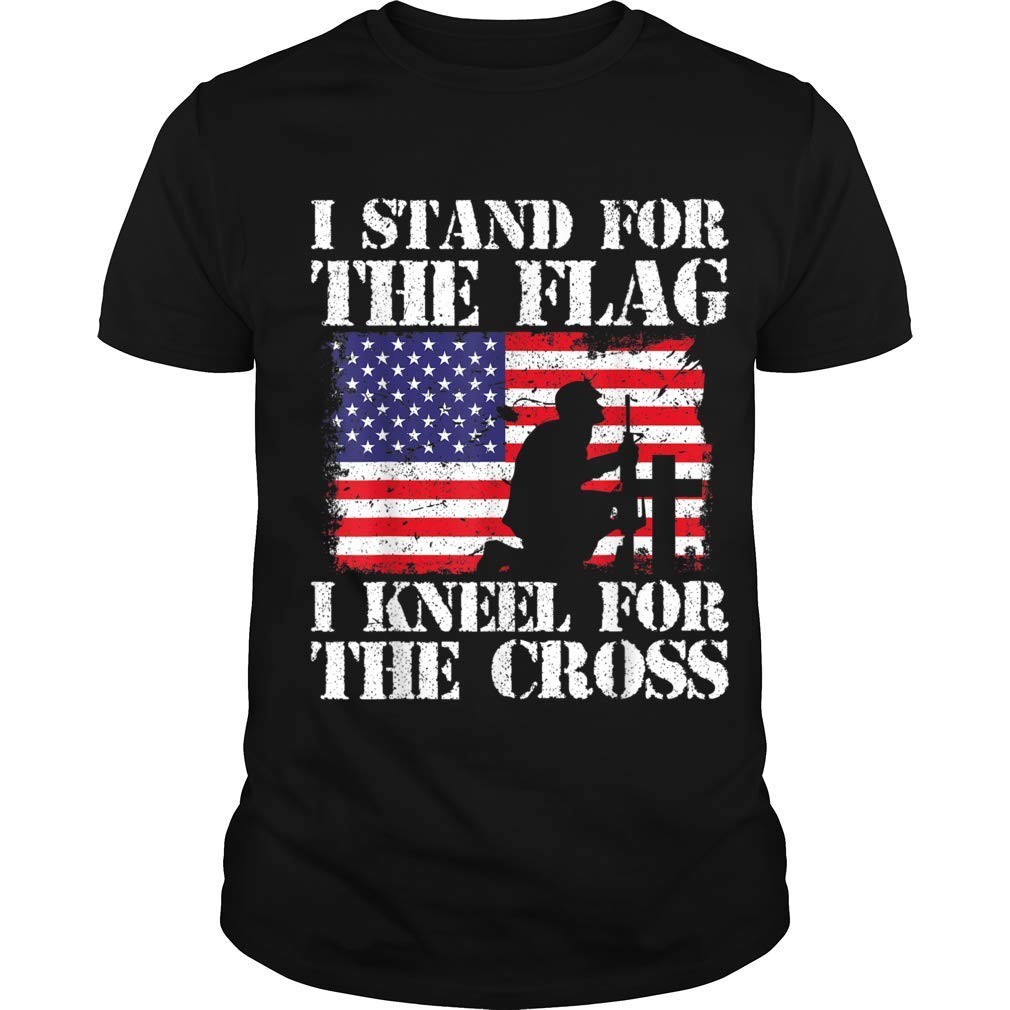 I Stand For The Flag I Kneel For The Cross 4th Of July T Shirt 7112