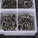 Generic 500 Pcs 10 Different Sizes Fishing Fish Hooks Fish Tackles Tool With Box Kit