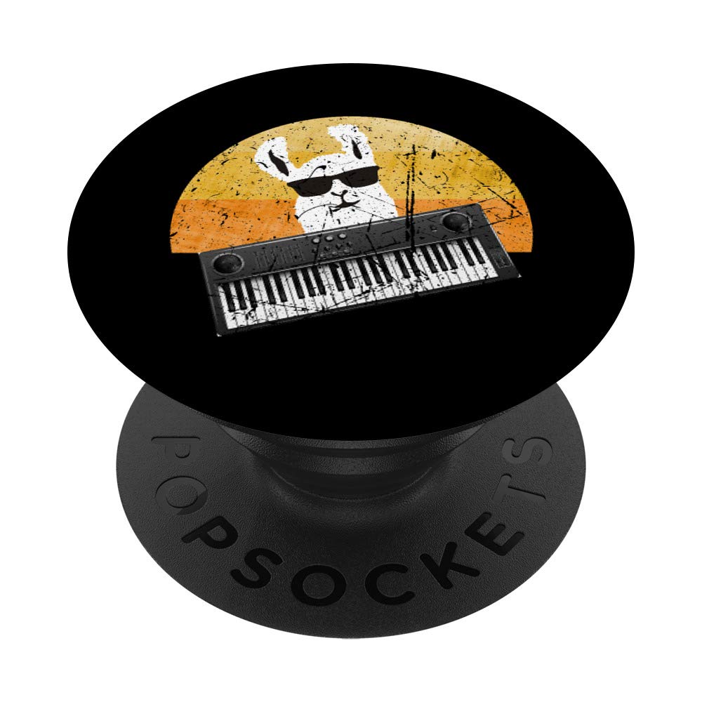 Fun synthesizer llama alpaca musician analog modular gift PopSockets PopGrip: Swappable Grip for Phones & Tablets