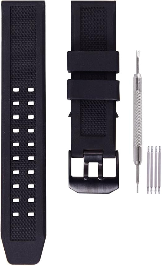 Ritche Watch Band 23mm Rubber Strap Luminox 3050/3950 Replacement Band