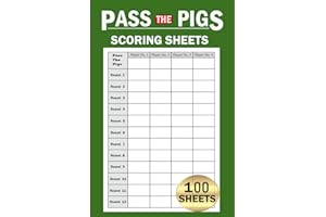 Pass The Pigs Score Sheets: Scorekeeping Log