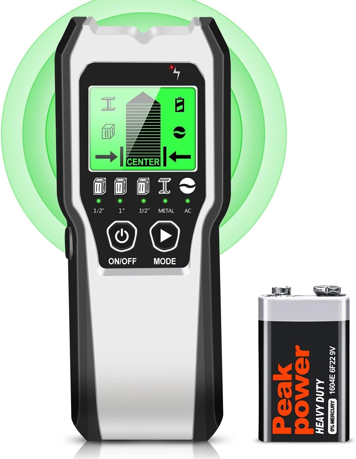 FOLAI TH550 Stud Finder Wall Scanner - 5 in 1 Stud Detector Detector Beam Finders Wall Detector Sensor Center Finding with LCD Display for Wood AC Wire Metal Studs Cable Joist Detection