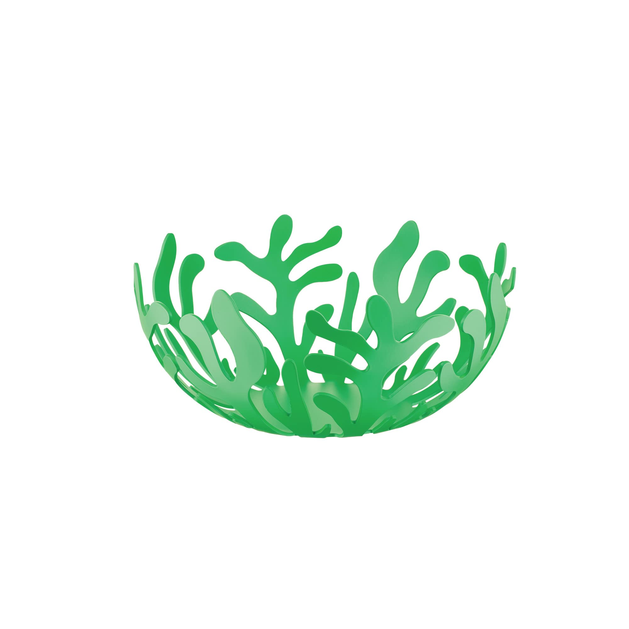 Alessi Mediterraneo ESI01/21GR - Fruit Bowl in Steel Coloured with Epoxy Resin, Diameter 21cm, Green