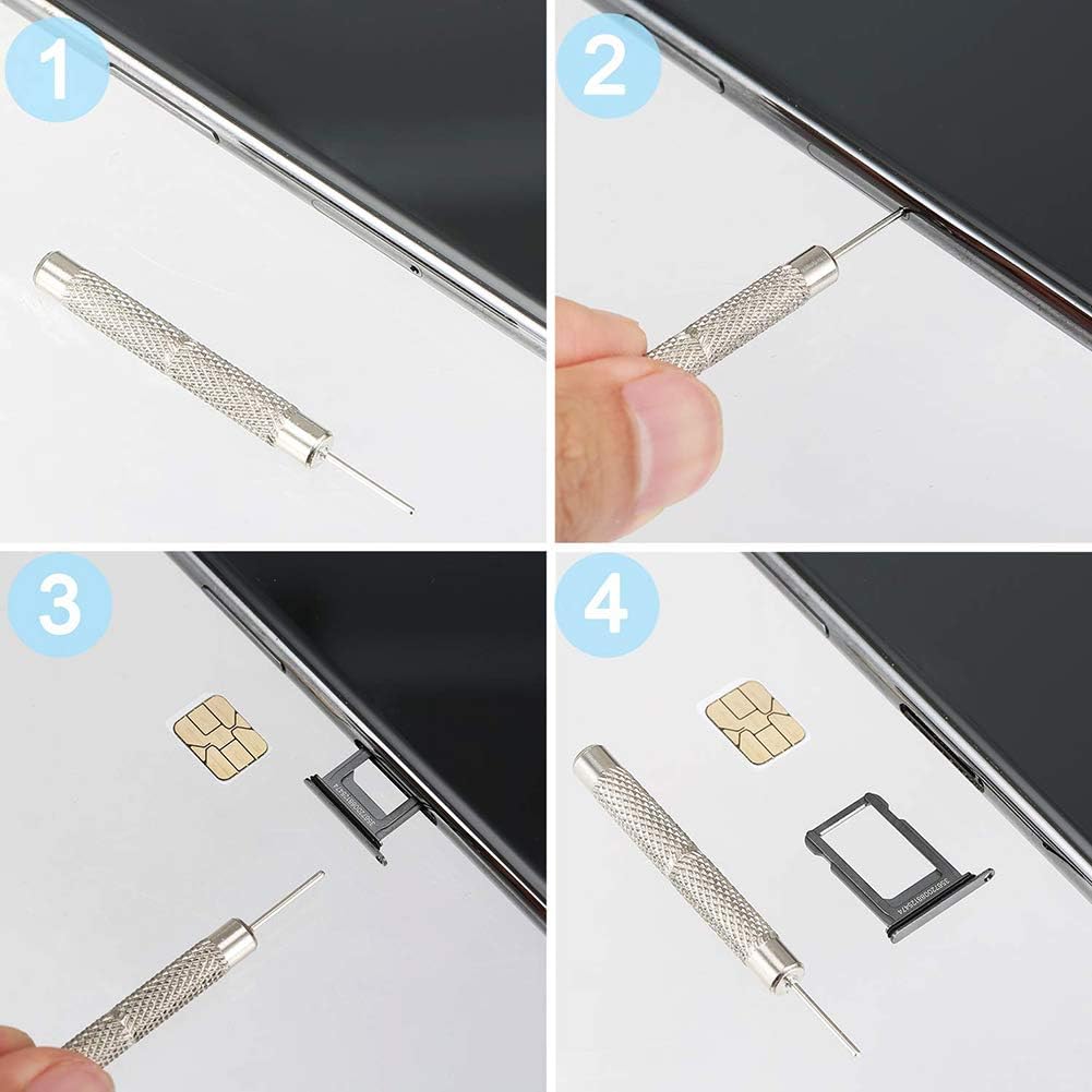 AYWFEY 9 Pack Cellphones SIM Card Tray Opening Removal Tool Ejector Pin Needle Compatible with All iPhone Apple iPad HTC Samsung Galaxy Smartphone Watchchain Link Remover - Image 5