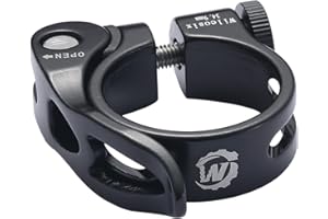 WILEOSIX Quick Release Bike Seat Clamp Bicycle Seatpost Collar Diameter 34.9mm,Premium Lightweight Aluminum Seat Post Clamp