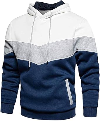 color block mens hoodie