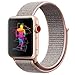 INTENY Sport Band Compatible with Apple Watch 40mm, Soft Lightweight Breathable Nylon Sport Loop, Strap Replacement for iWatch Series 4 (Pink Sand, 40mm)