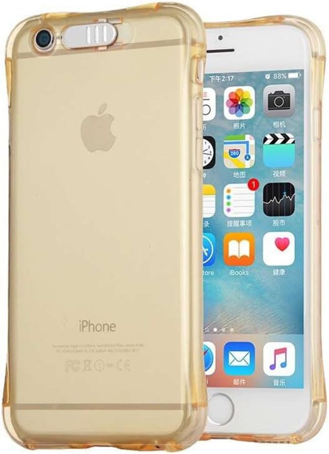 iPhone 5/5S/SE Case, Cool Flashing Light UP To Remind Incoming Call Slim Cover by Phone's LED Refraction, Awesome Soft TPU Thin Phone Case For Apple iPhone 5/5S/SE (Gold)