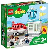 LEGO DUPLO Town Airplane & Airport 10961 Building Toy; Imaginative Playset for Kids; Great, Fun Gift for Toddlers; New 2021 (28 Pieces),Multicolor,One Size