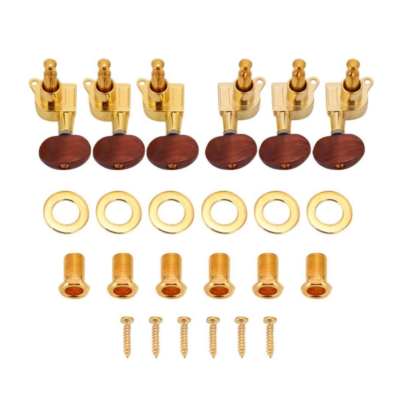 3L3R Tuning Pegs, Locking Tuners Machine Heads Replacement Part for Acoustic Electric Guitar(Gold)
