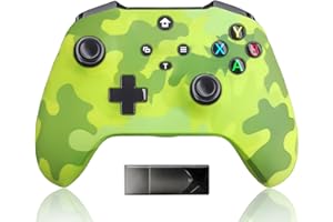 YUYIU 【Upgraded Wireless Controller with 2.4GHZ Wireless Adapter for Xbox One/Xbox One S/Xbox One X/Xbox Series X/Xbox Series S Consoles,Steam PC Windows 10 and above